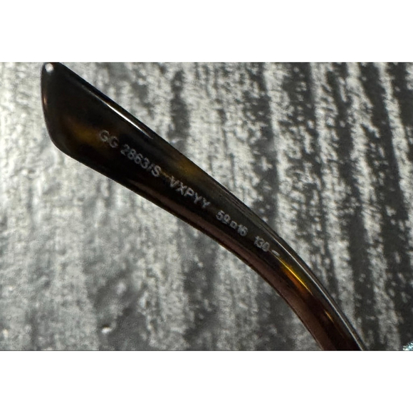 🔥😎GUCCI GG AUTHENTIC Brown Gradient Havana Tortoise Shell Rimless aviator Sung - Picture 7 of 8